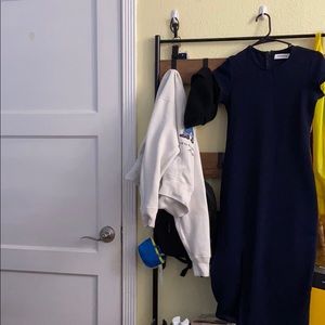 Vintage slit leg sexy dress dark dark blue -size s